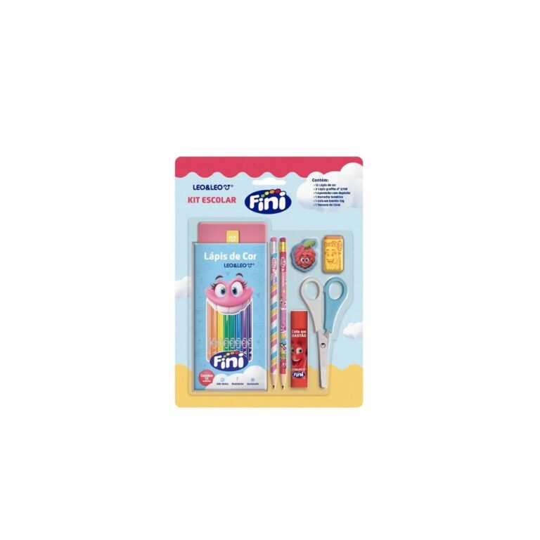 Kit Escolar Fini – Lápis De Cor 12 Cores + 