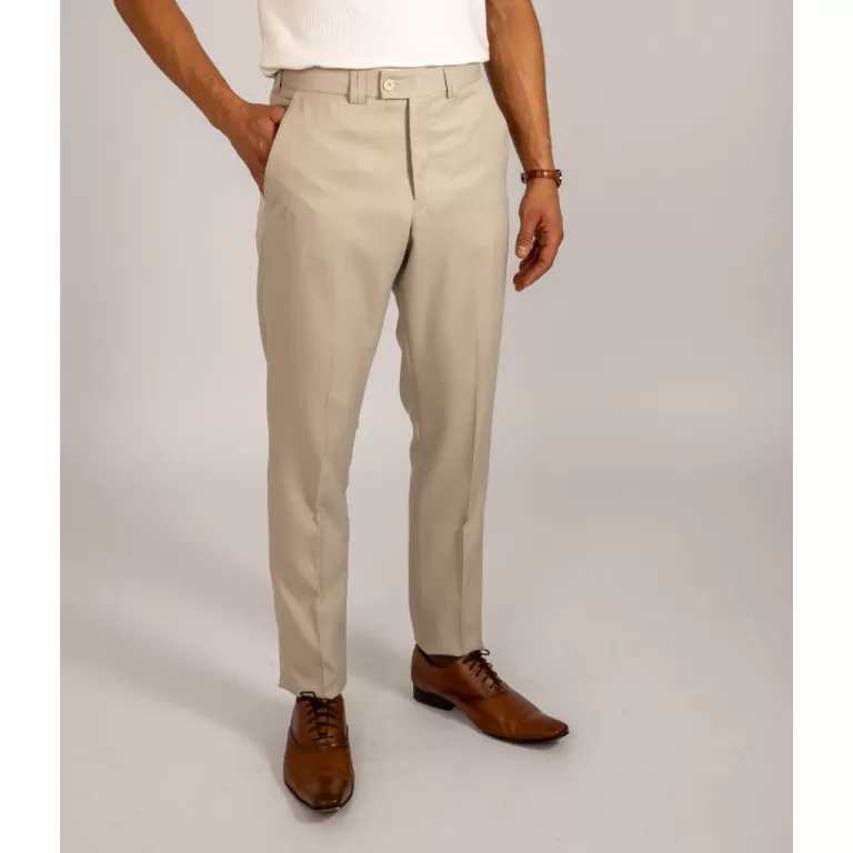 Calça Social Masculina Slim em tecido Microfibra 