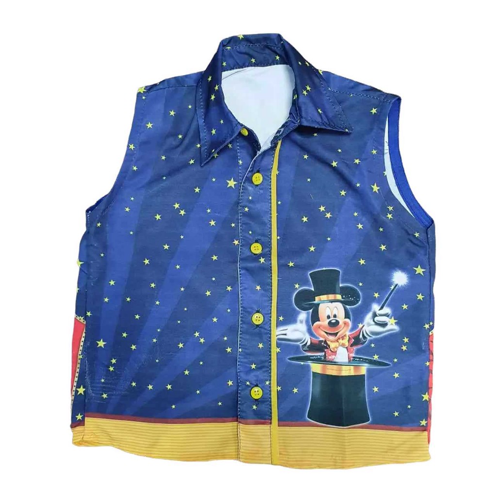 Camisa Social Mickey Mágico Infantil Festa Aniversário