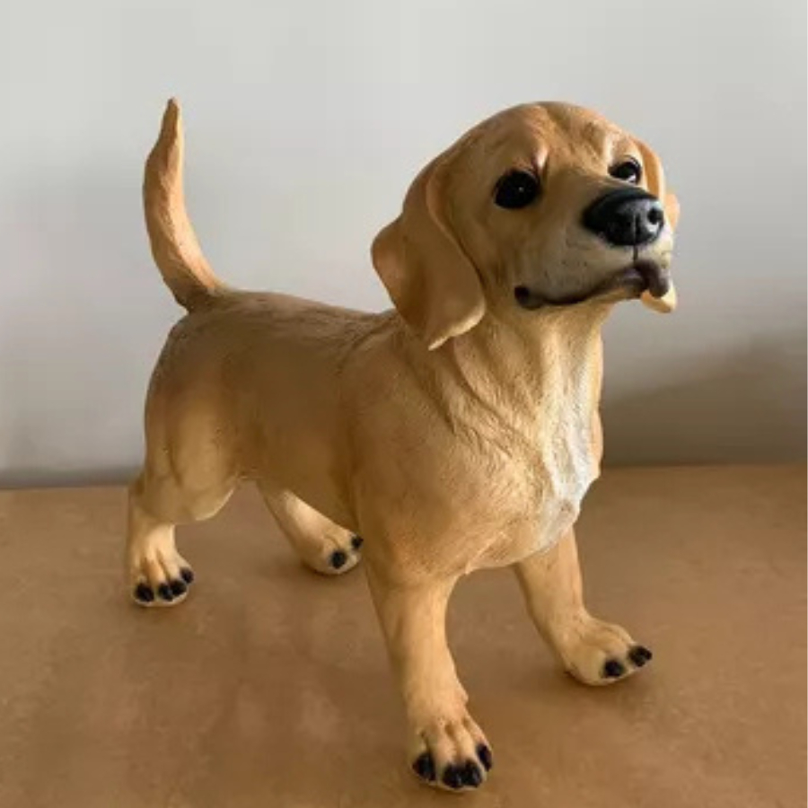 Cachorro Estátua de Resina Caramelo Decorativo Promoção