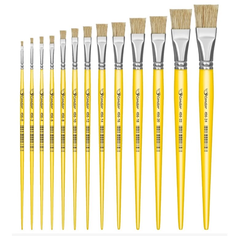Pincel Chato 456 Condor Pintura Artística Pêlo N