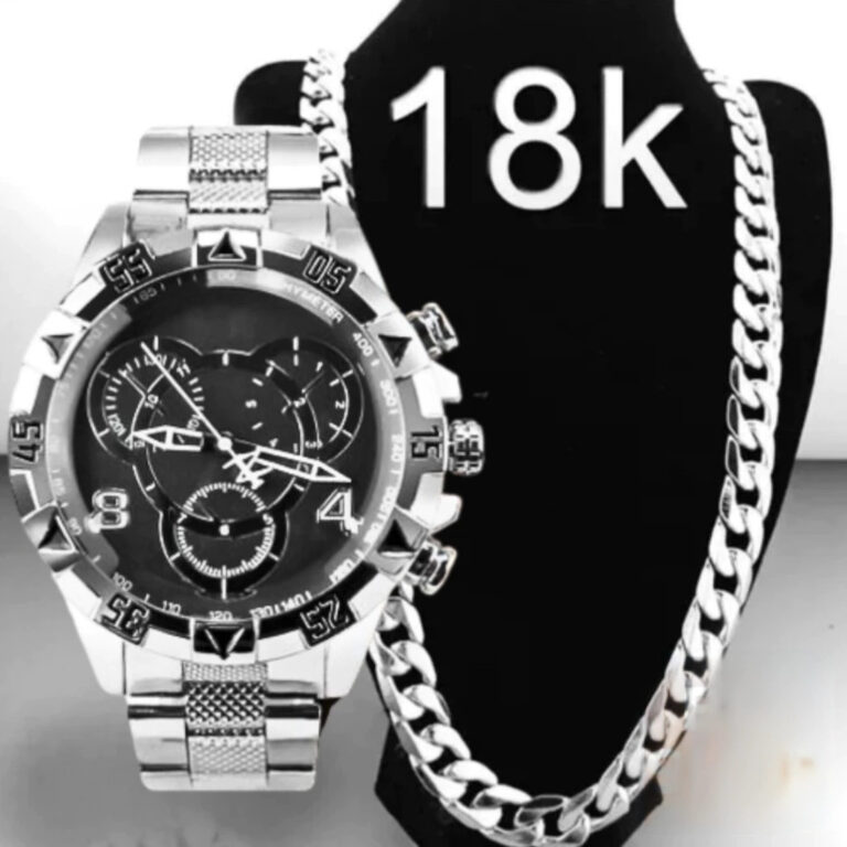 Relógio Masculino Prata Dourado Banhado 18k + Cor