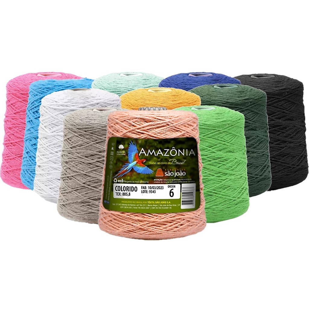 Barbante Amazônia Numero 6 Tex 885,8 400 Metros 400 Gramas