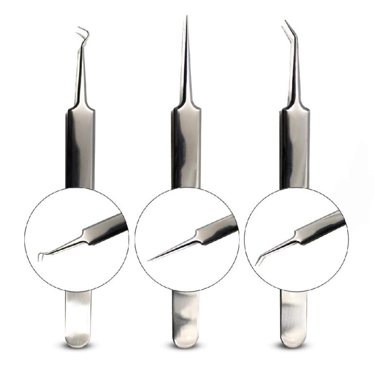 Kit 3 Pinças Aço Inox para Remoção de Cravos A