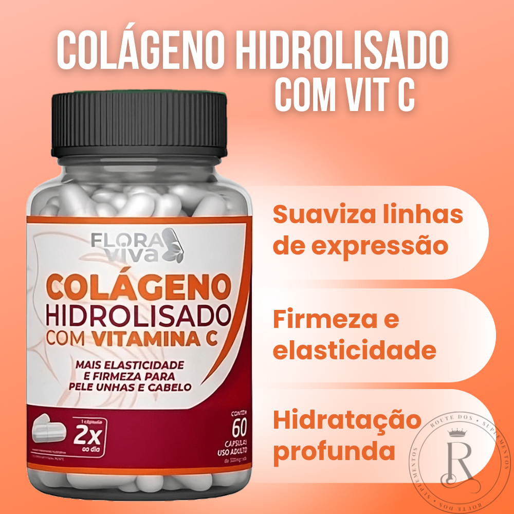 Colágeno Hidrolisado com Vitamina C – Pele Firme, Hidratada e Sem Flacidez