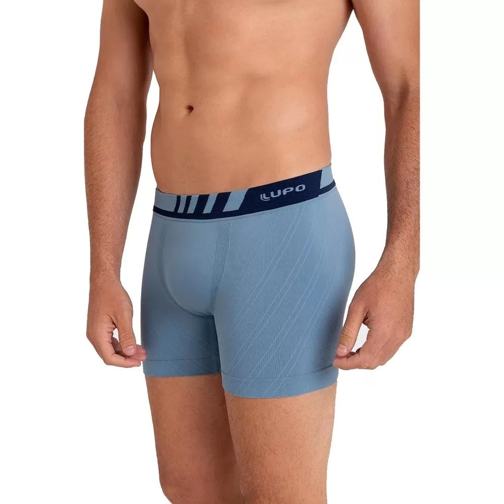 Cueca Boxer Lupo Microfibra Cós Com Chanfro – Azul