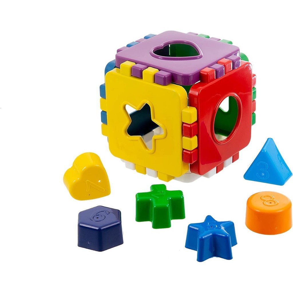 Brinquedo Educativo de Encaixar 1 ano Cubo Didático Kendy