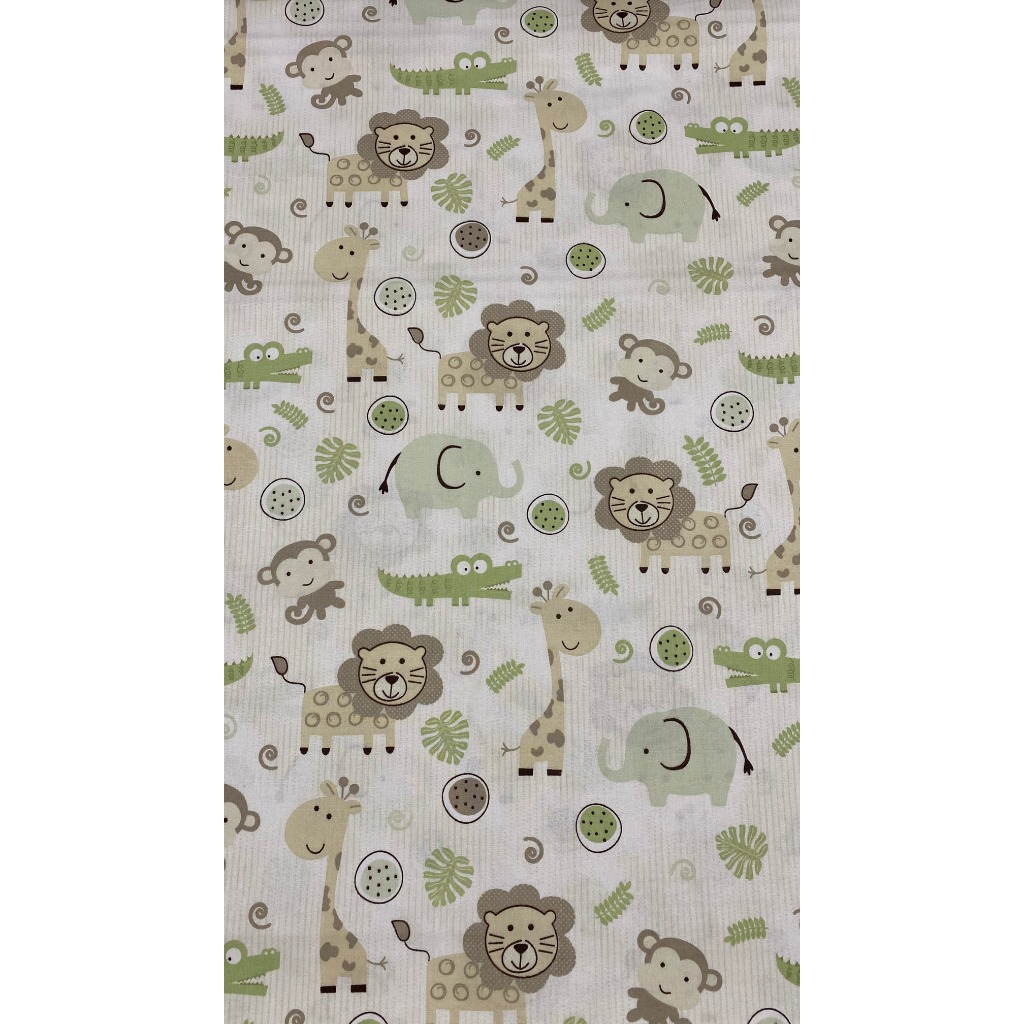 Tecido Tricoline Safari 100% Algodão – Bege e Verde