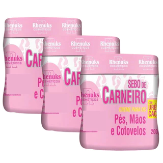 kit 3 Creme Anti Rachaduras  Pés Mãos E Cotovelo