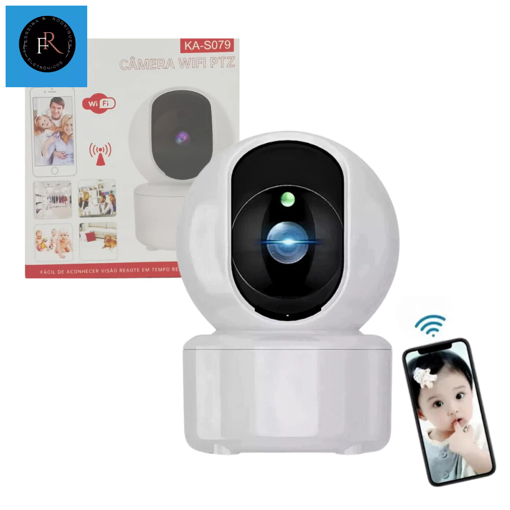 Câmera De Segurança 360° Wifi Babá Eletrônica Kapbom KA – S079