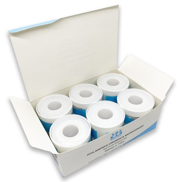 Fita Adesiva Micropore Branca 50mm x 10m Wiltex 6 