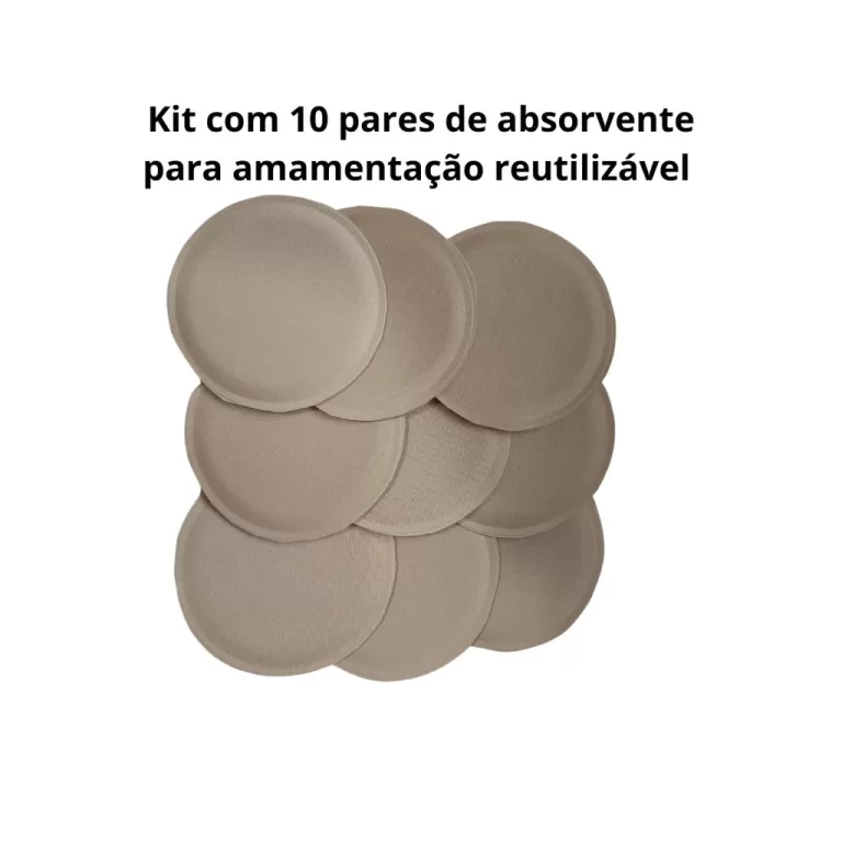 KIT COM 10 ABSORVENTES PARA AMAMENTAÇÃO IMPERME