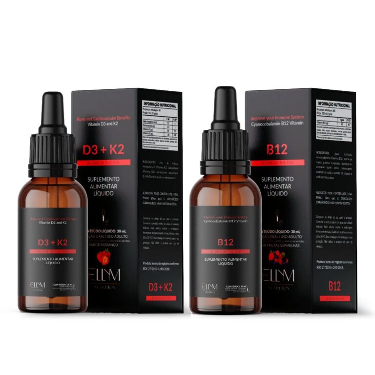 Kit Vitamina B12 + Vitamina D3 + K2 2000 ui Sublin