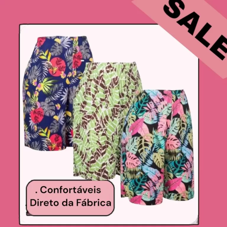 Kit Bermudas Senhora em malha fria liganete Confor