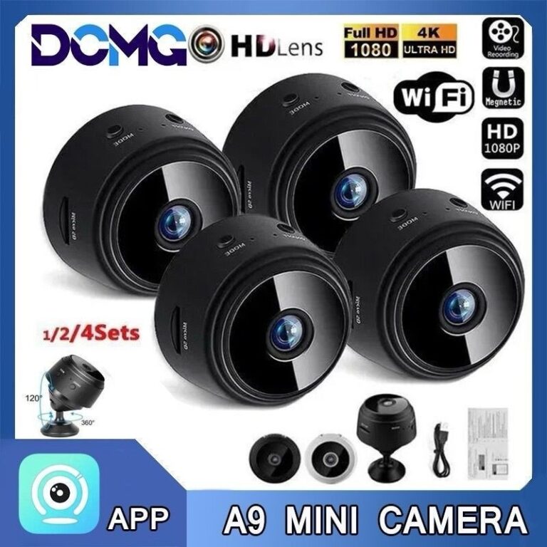 Kit 1/2/3/4 Câmeras A9 HD Mini com visão noturna