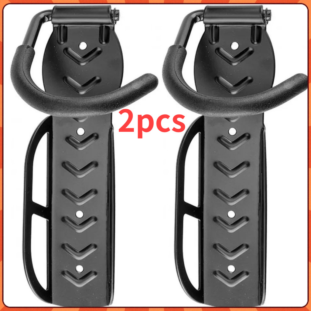Kit 2 Gancho Suporte De Parede + Apoio Traseiro para Bike bicicleta de Pendurar Com Apoio de pneu Bi