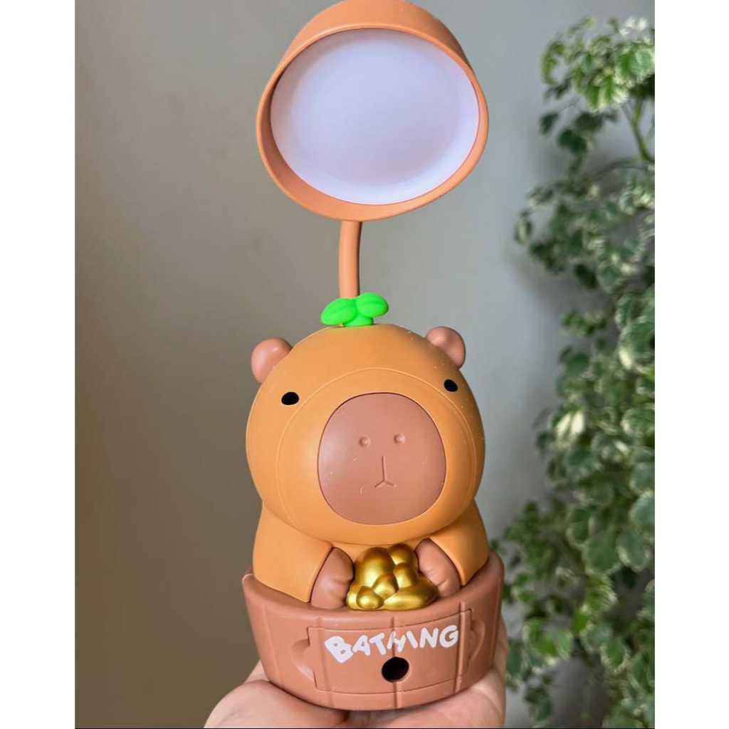 LUMINARIA DE MESA COM APONTADOR CAPIVARA / PAPELARIA FOFA KAWAII