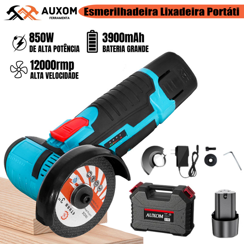 Esmerilhadeira Lixadeira a Bateria 12V – Recarregável Sem Fio Portátil com Maleta