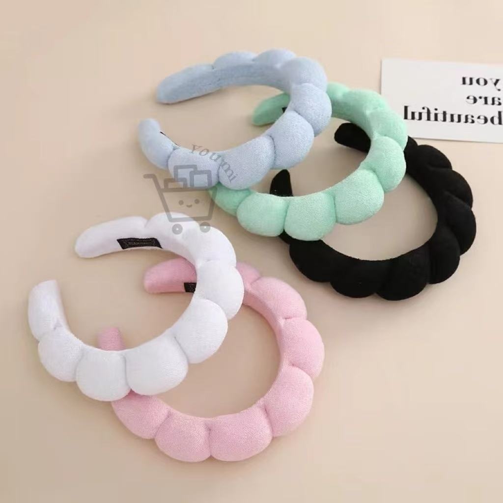 Tiara para cabelo Tiara Nuvem Faixa De Pelucia Adequado para banho, maquiagem, cuidados com a pele,