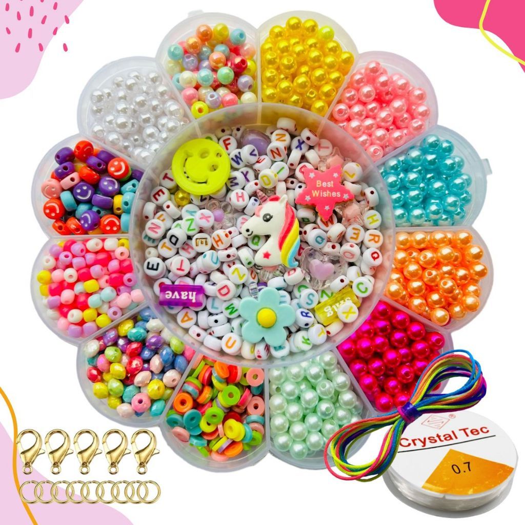 Maleta Kit Infantil Para Pulseira 1850 Peças + Silicone