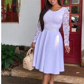 Vestido Casamento Civil Plus size Moda Evangélica