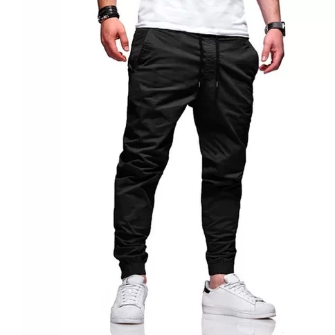 Calças Jogger Jeans Camuflada Masculina Com Punho