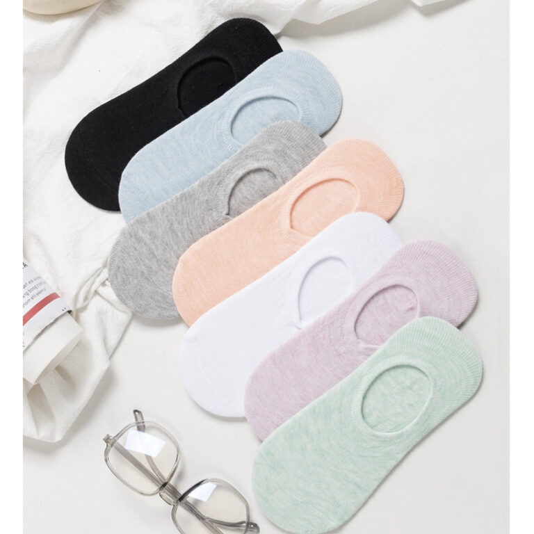 Kit 5 pares de meia Feminina Invisível cano curto