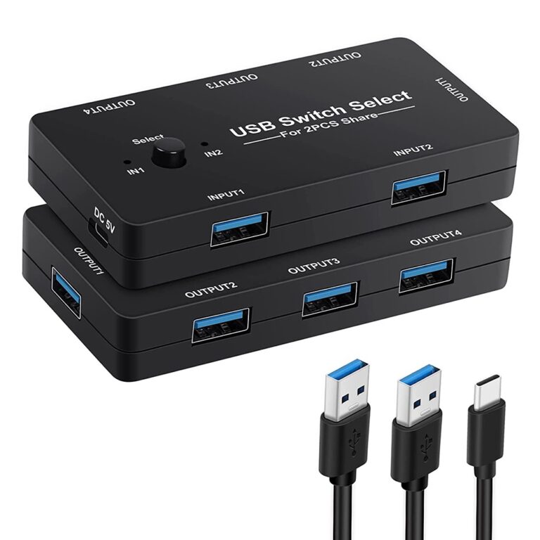 Interruptor KVM USB 2.0 Switcher Switch Para Windo