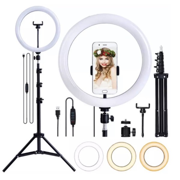 Ring Iluminador Leva 30cm / 12 Polegadas Com Trip 