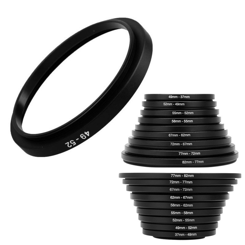 9PCS Conjunto De Anéis Adaptadores Para Montagem De Lentes De Câmera 37-82mm 82-37mm Todos Os Kits D