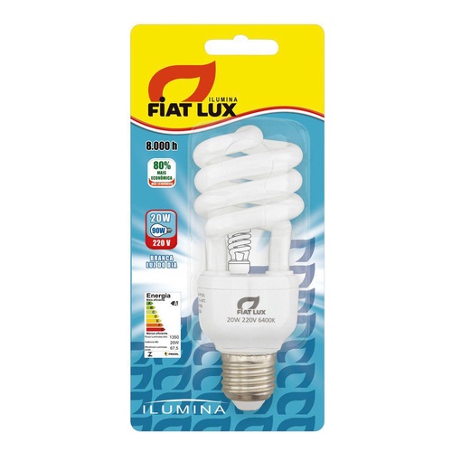 Lâmpada Fluorescente Espiral 20w 220v Branca Fiat