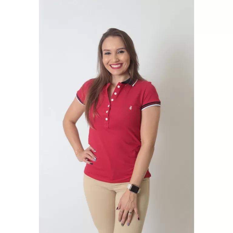 Camisa Polo Feminina Vermelho Paixão