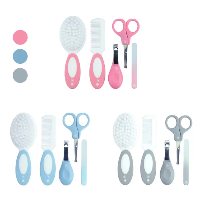 Kit 5 Pçs Higiene do Bebê – Escova de Cabe