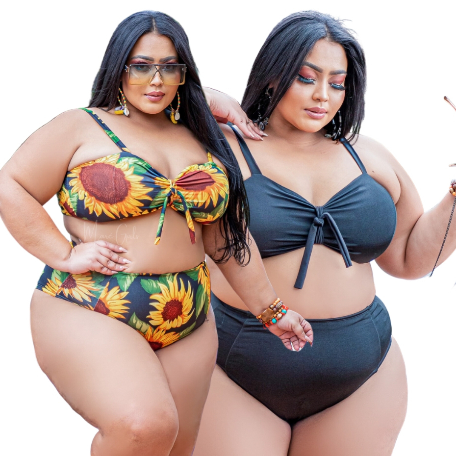 Biquini Plus Size KIT C/2 Unidade Cintura Alta Nova