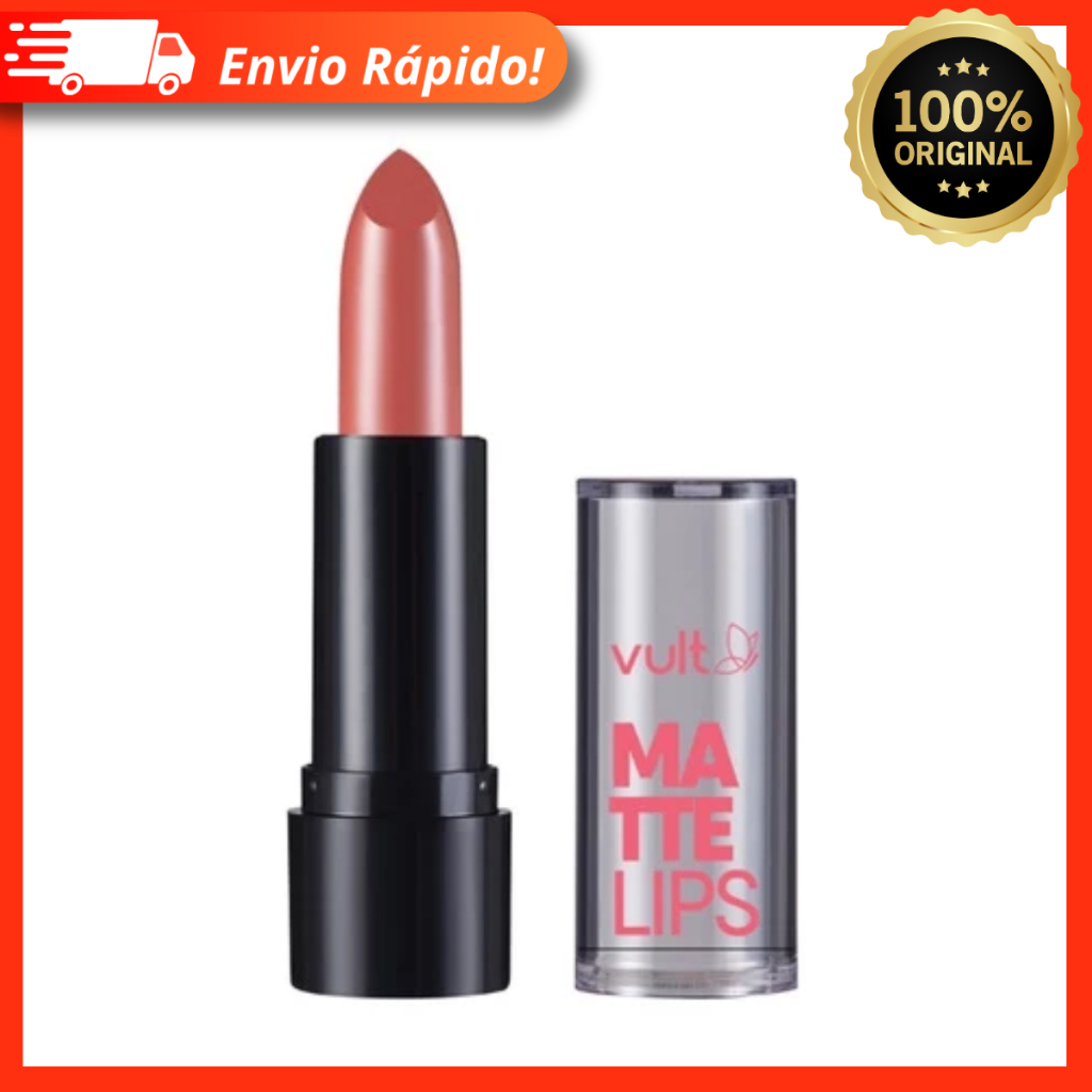 Batom Matte em Bala Lips – Vult – Alta Pigmentação e Cobertura