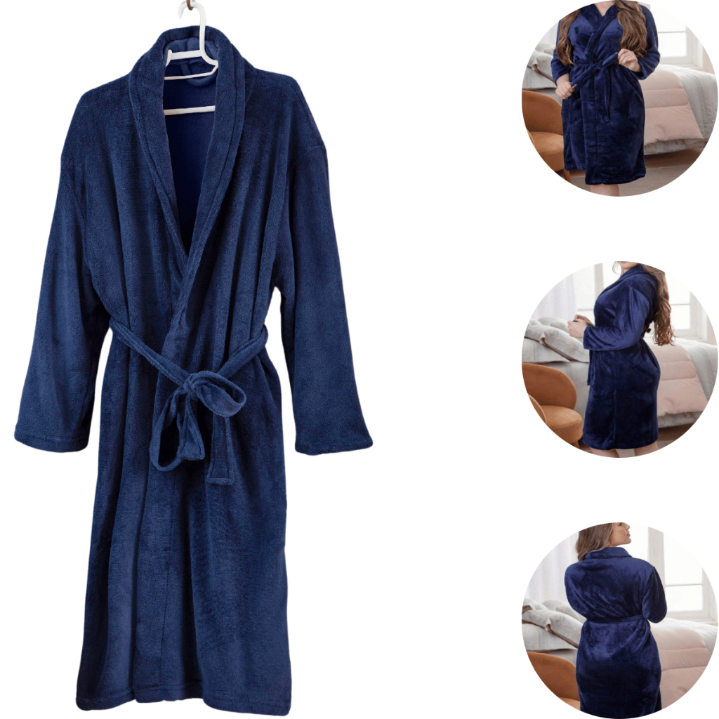 Roupão Feminino Plush Adulto Microfibra Macio Corttex