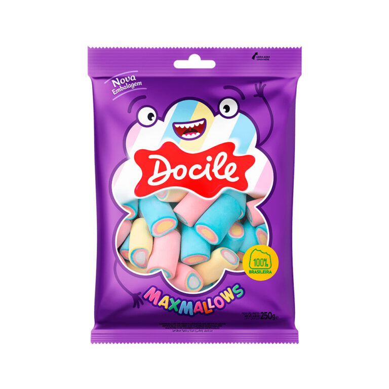 Marshmallow Tubo Colorido 250g – Docile