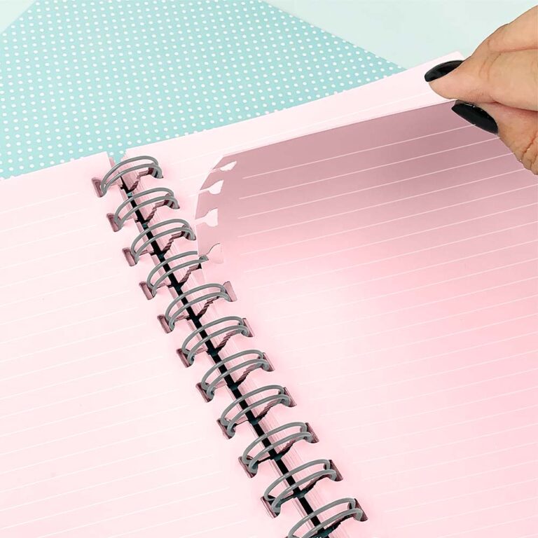Refil De Folhas Rosa Para Caderno Mini Smart A5 &#