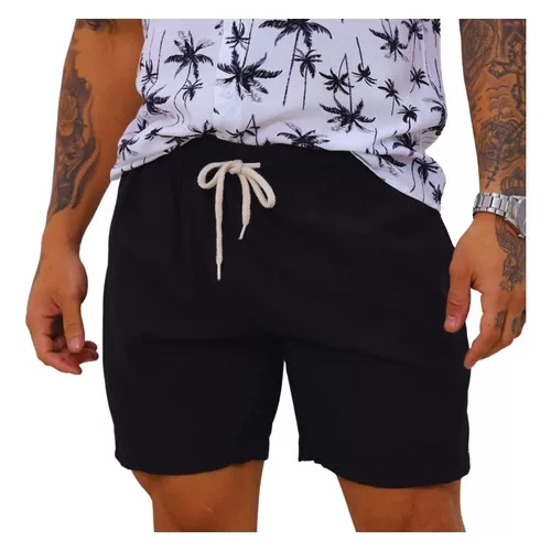 Short Linho Mauricinho Premium Masculino Bermuda P