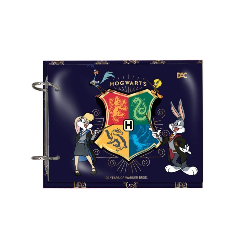 Mini Caderno Argolado Warner 100 Anos Capa em PVC 