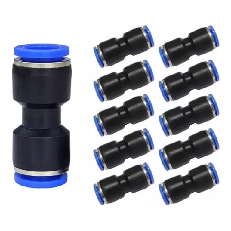 10 Conexão Pneumática União Reta TUBO X TUBO 6m