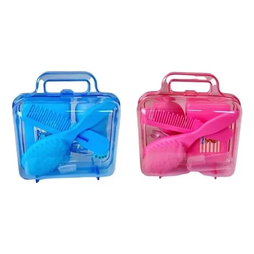 Conjunto Higiene Cuidados Kit Bebe Pente Escova Sa