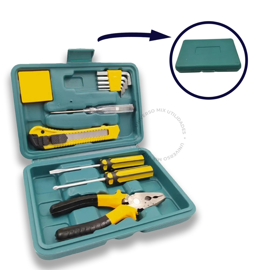 Kit 12 Ferramentas Completo Peças Profissional Com Maleta Profissional Premium