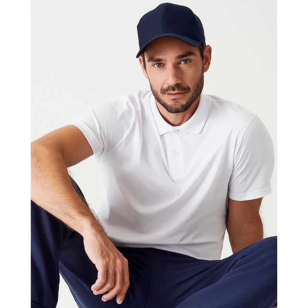 Camisa Básica Masculina Polo Gola Esporte Em Meia Malha