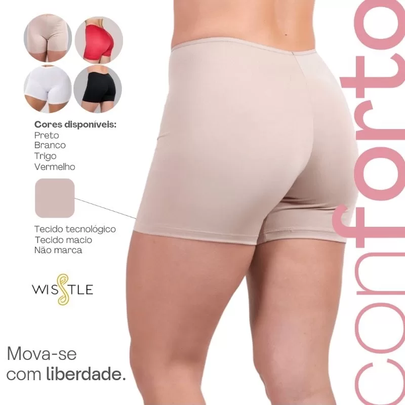 Anáguas Curto Liso Conforto Segunda Pele Helanca Light Feminino Moda íntima