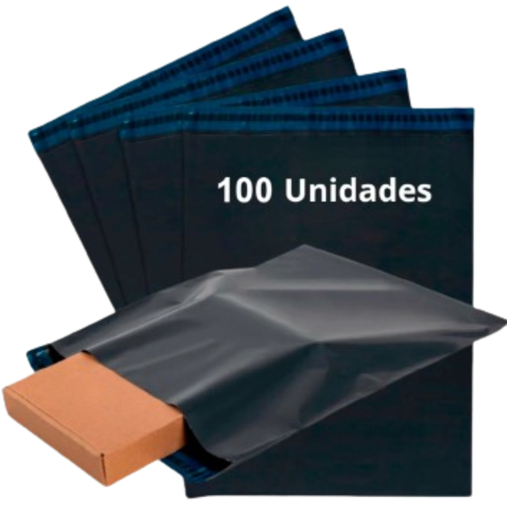 100 Envelope de Segurança  Saco Plástico Envio Correio