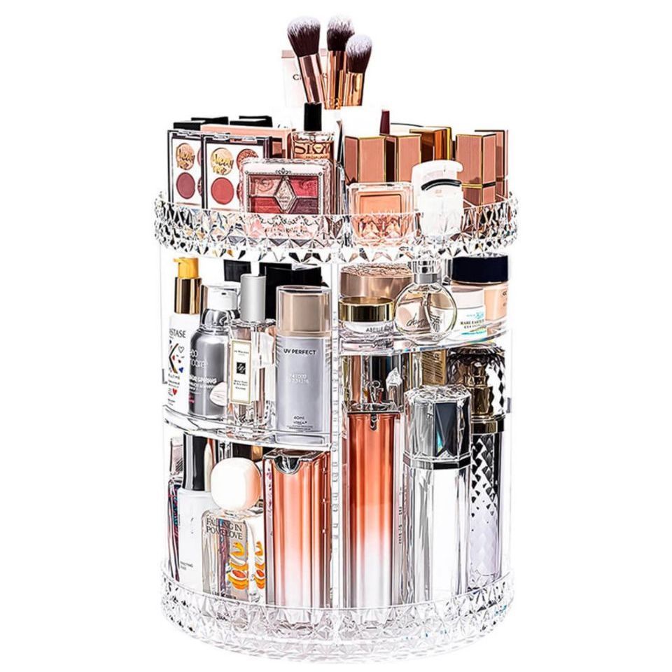 Organizador De Cosmético Maquiagem Acrílico Giratório 360.