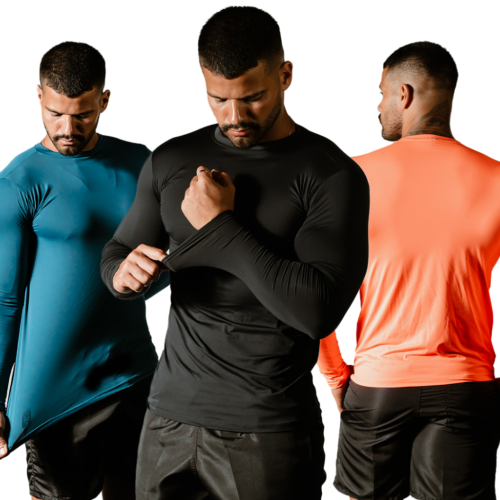 KIT 2 UNIDADES CAMISA UV PROTEÇÃO SOLAR SEGUNDA PELE