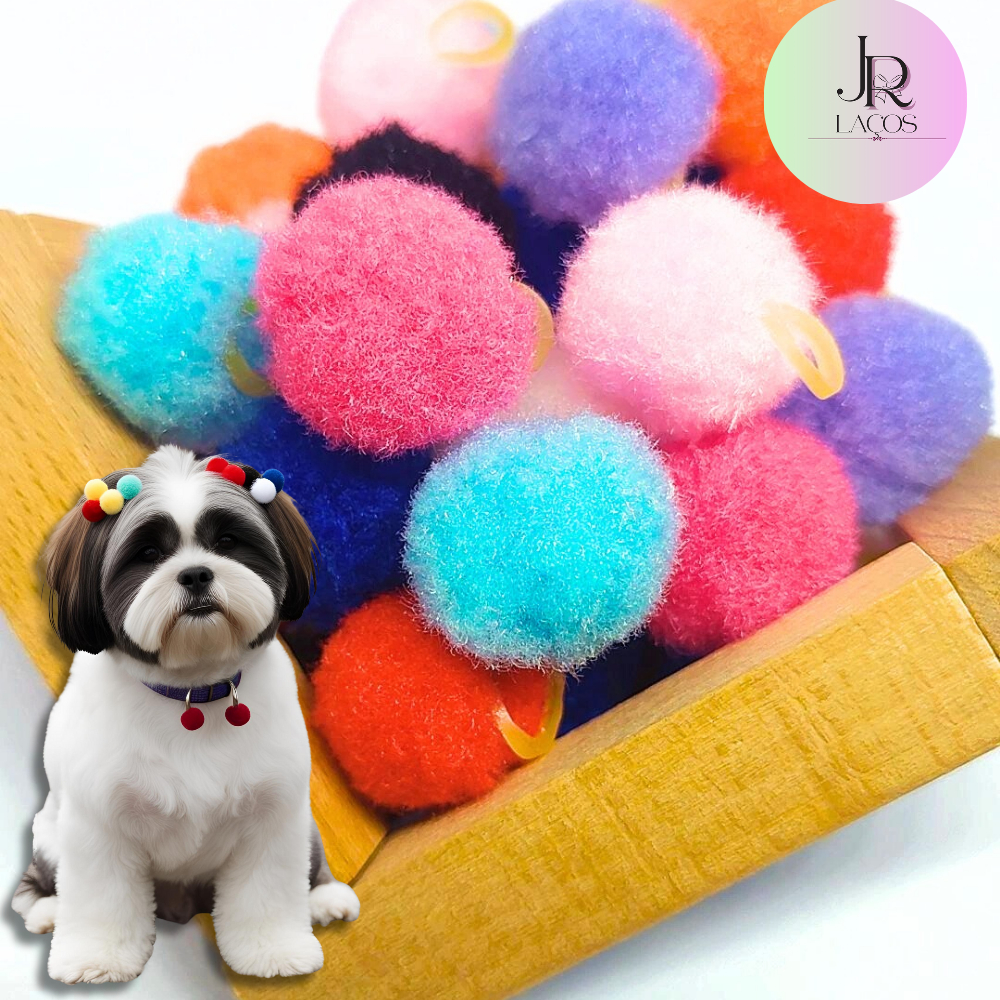 Xuxinha Pompom para pet | Lindos Kits de pompons 2cm | Variações. Escolha a sua