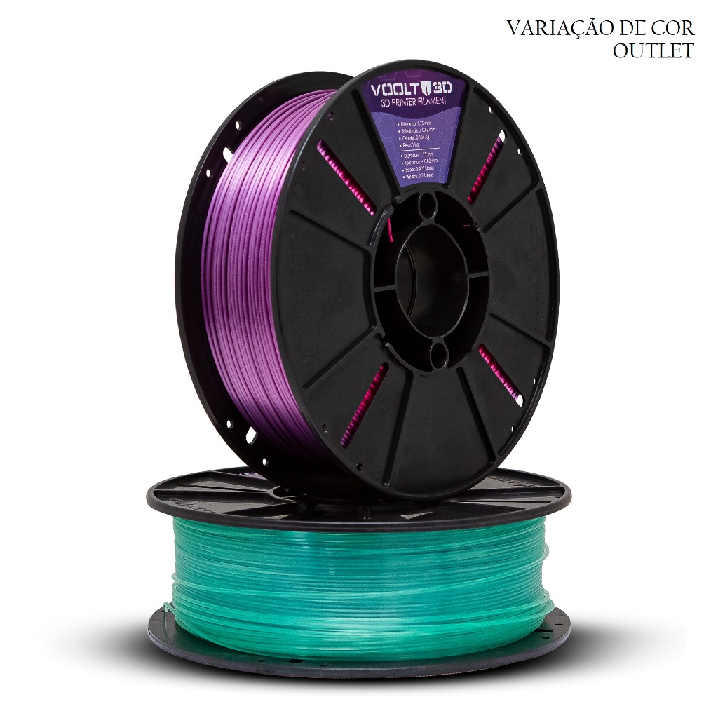 Filamento Outlet 1kg – Para Impressora 3D FDM – Voolt3D Oficial